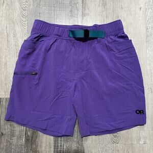 Outdoor Research Men's Small Ferrosi Shorts 7" Purple Belted Quick Dry Hiking